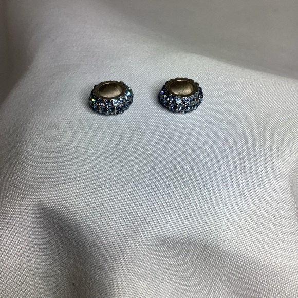 Brighton Blue Glitter Spacers - Picture 1 of 6